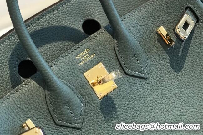 Unique Discount Hermes Birkin 25cm Bag in Togo Calfskin H25 Almond Green/Gold