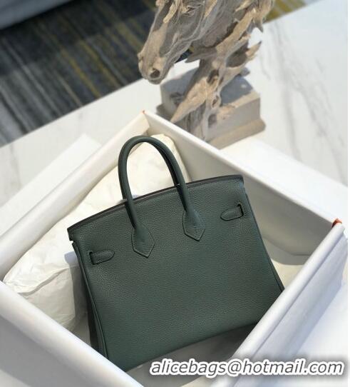 Unique Discount Hermes Birkin 25cm Bag in Togo Calfskin H25 Almond Green/Gold