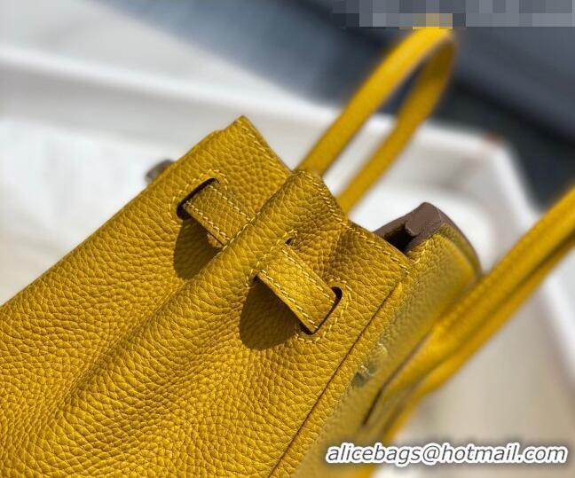 Low Cost Hermes Birkin 25cm Bag in Togo Calfskin H25 Jaune Amber Yellow/Gold