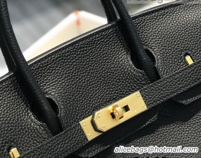 Top Quality Hermes Birkin 25cm Bag in Togo Calfskin H25 Black/Gold