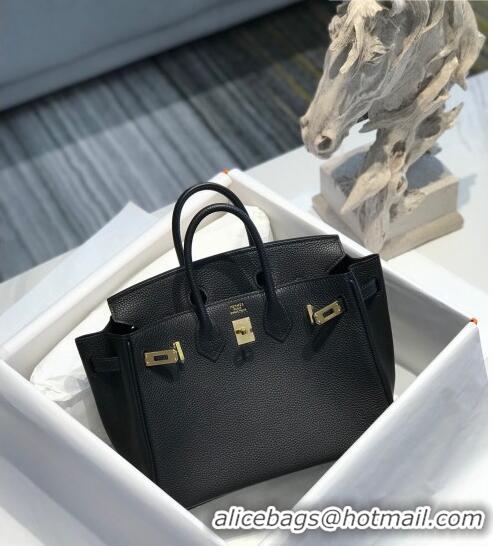 Top Quality Hermes Birkin 25cm Bag in Togo Calfskin H25 Black/Gold