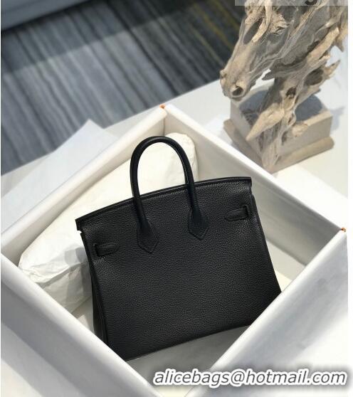 Top Quality Hermes Birkin 25cm Bag in Togo Calfskin H25 Black/Gold