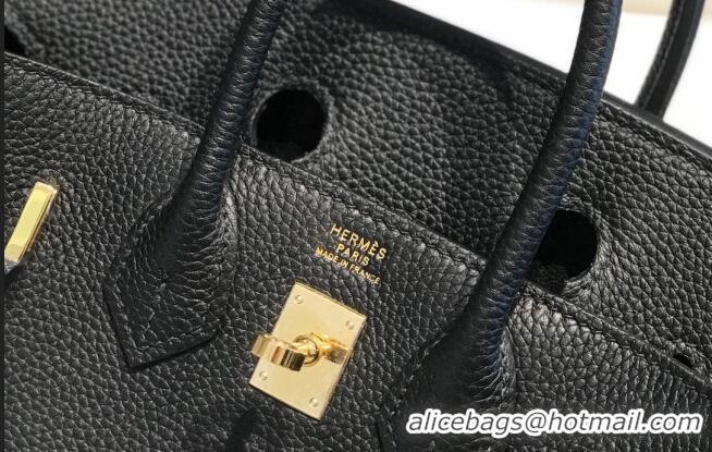 Top Quality Hermes Birkin 25cm Bag in Togo Calfskin H25 Black/Gold