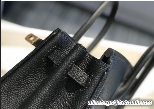 Top Quality Hermes Birkin 25cm Bag in Togo Calfskin H25 Black/Gold