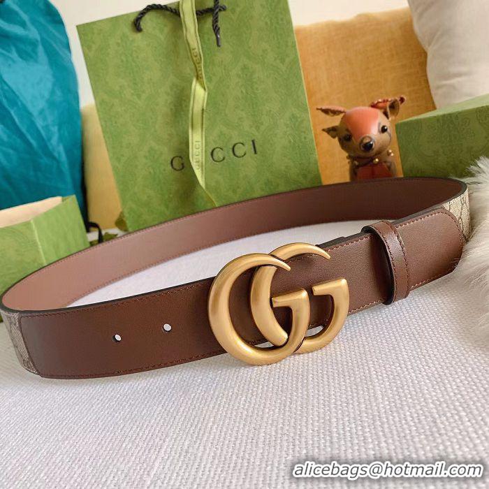 Top Quality Gucci GG Belt 30mm with Double G Buckle 625840 Brown