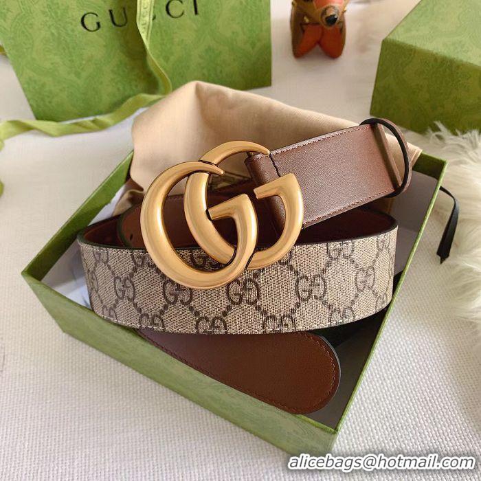 Top Quality Gucci GG Belt 30mm with Double G Buckle 625840 Brown