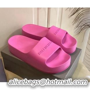 Luxurious Balenciaga Rubber Chunky Slide Sandal Pink 042691