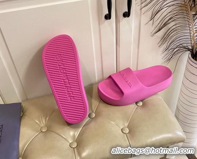 Luxurious Balenciaga Rubber Chunky Slide Sandal Pink 042691