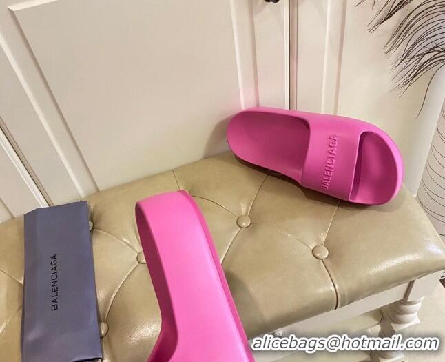 Luxurious Balenciaga Rubber Chunky Slide Sandal Pink 042691