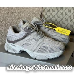 Stylish Balenciaga Phantom Trainers Sneakers in Grey Monocolor Fabric and Mesh 042694