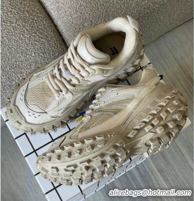 Good Product Balenciaga Defender Trainers Sneakers in Beige Mesh 042695