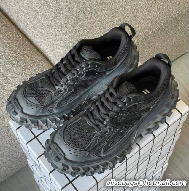 Purchase Balenciaga Defender Trainers Sneakers in Black Mesh 042696