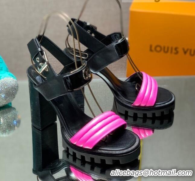 Chic Louis Vuitton Star Trail Sandal with 9.5cm Heel Black/Pink 0517052