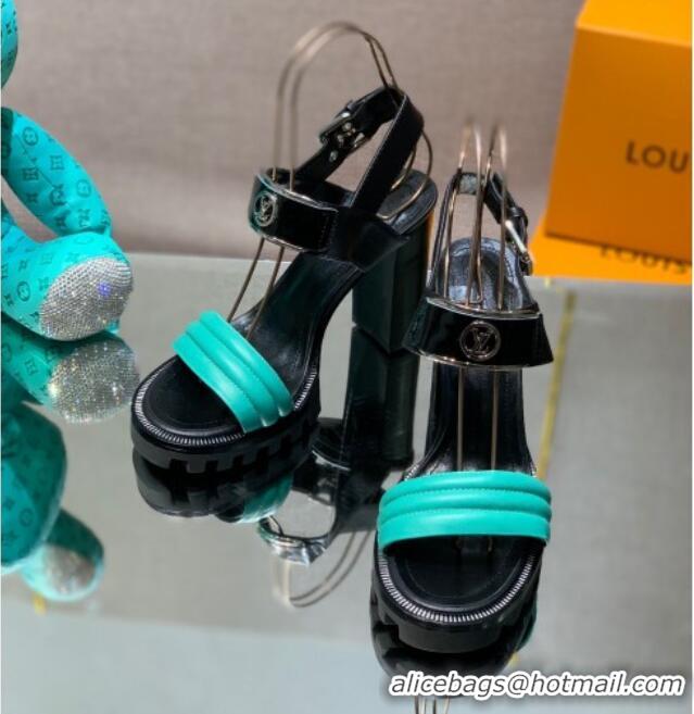 Cheap Price Louis Vuitton Star Trail Sandal with 9.5cm Heel Black/Green 0517053