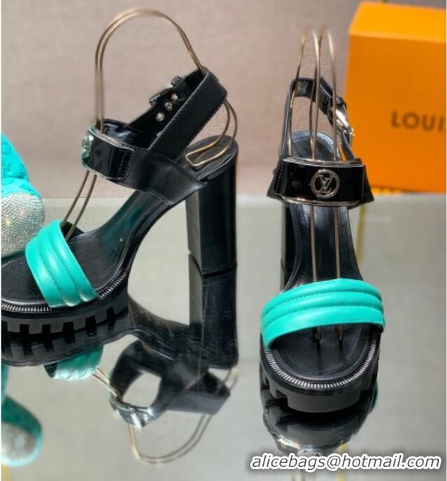 Cheap Price Louis Vuitton Star Trail Sandal with 9.5cm Heel Black/Green 0517053