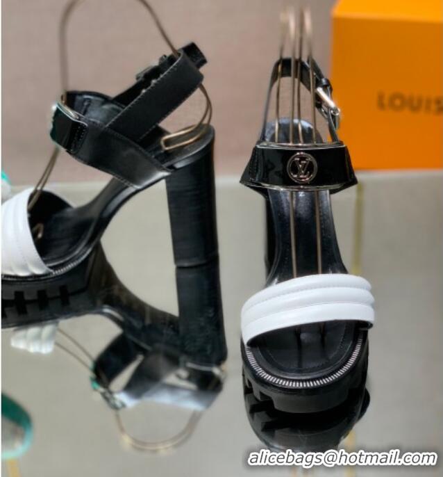 Top Grade Louis Vuitton Star Trail Sandal with 9.5cm Heel Black/White 0517054