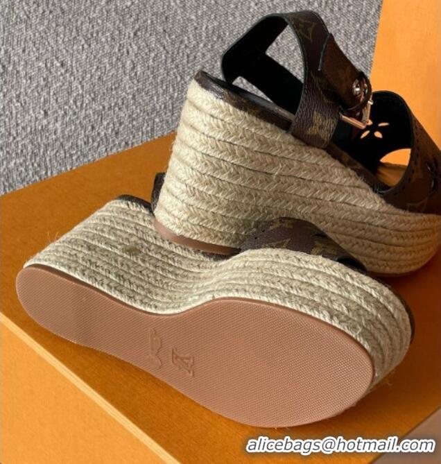 Trendy Design Louis Vuitton Starboard Wedge Sandal with 10cm Heel Monogram 0518057