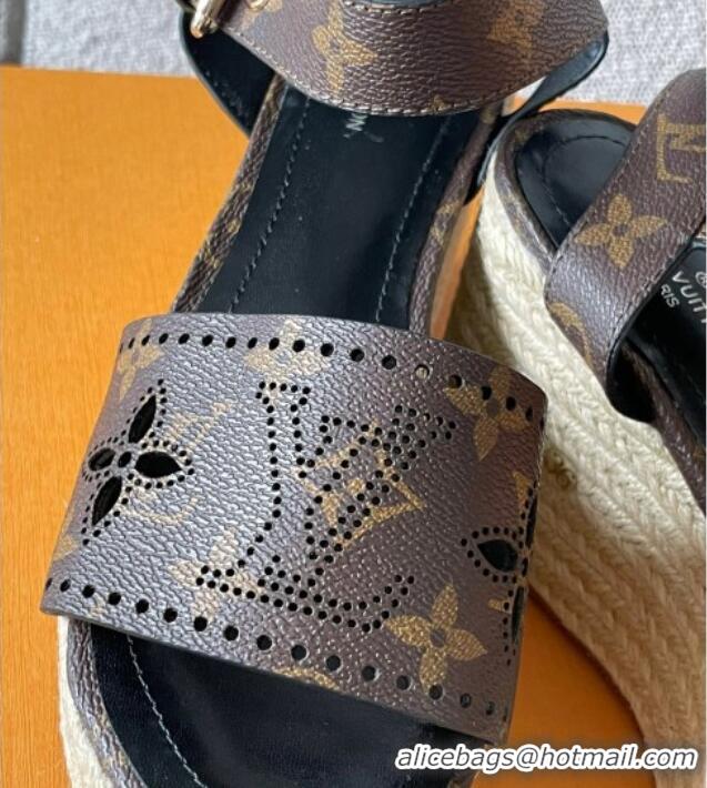 Trendy Design Louis Vuitton Starboard Wedge Sandal with 10cm Heel Monogram 0518057