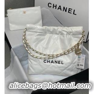 Top Grade Chanel Calf leather shopping bag AS3261 White