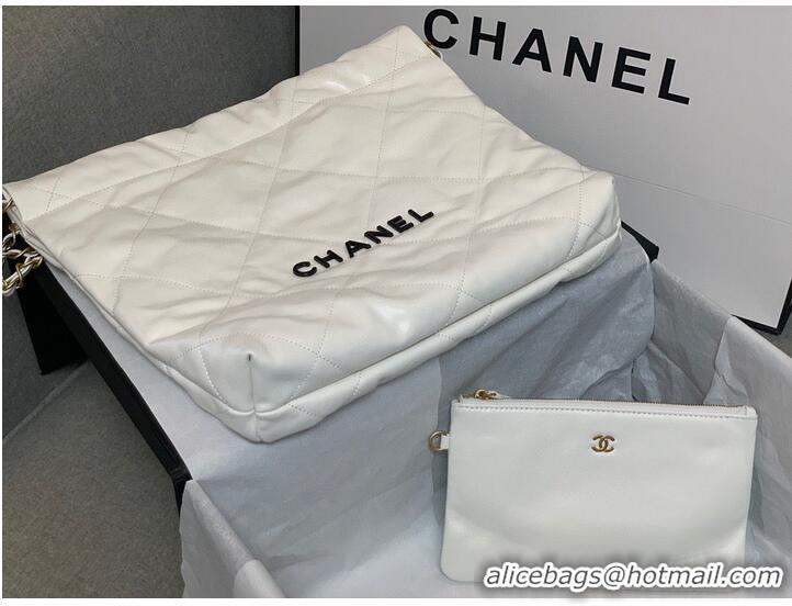 Top Grade Chanel Calf leather shopping bag AS3261 White