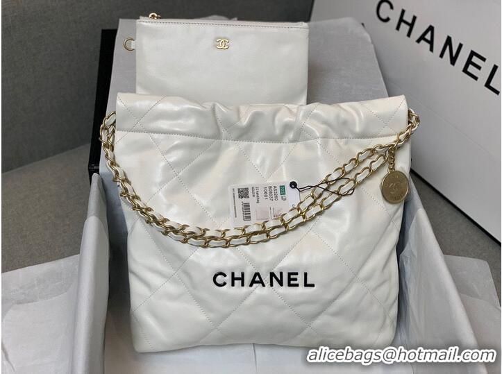 Top Grade Chanel Calf leather shopping bag AS3261 White