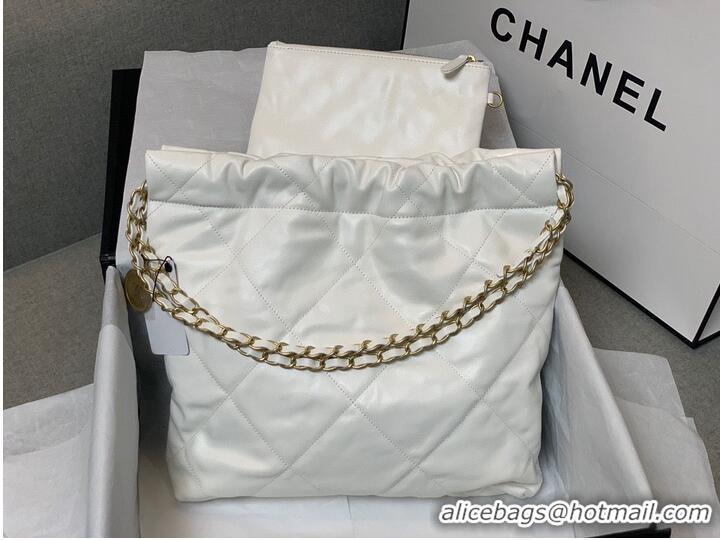 Top Grade Chanel Calf leather shopping bag AS3261 White