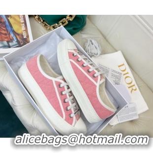 Grade Quality Dior Walk'n'Dior Sneakers in Pink Faded Cannage Denim Embroidery 0520108