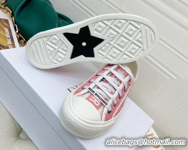 Grade Quality Dior Walk'n'Dior Sneakers in Pink Faded Cannage Denim Embroidery 0520108