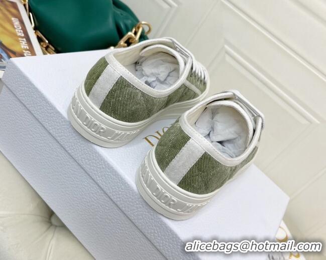 Purchase Dior Walk'n'Dior Sneakers in Green Faded Cannage Denim Embroidery 0520110