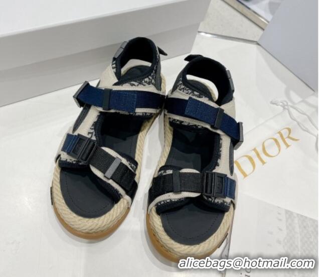 Best Grade Dior CD Strap Sandals Grey 0520112