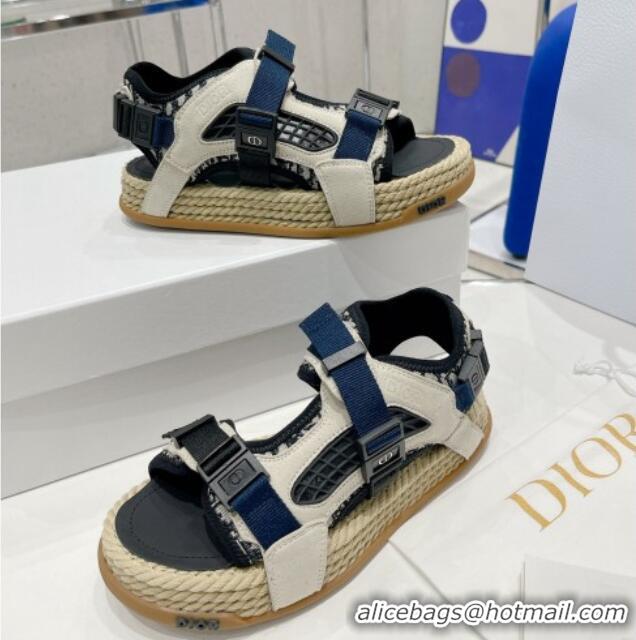 Best Grade Dior CD Strap Sandals Grey 0520112