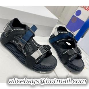 Classic Hot Dior CD Strap Sandals Black 0520113