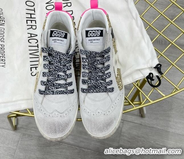 Perfect Golden Goose GGDB Glitter Mid Star Sneakers Grey/Gold 052102