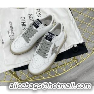 Shop Cheap Golden Goose GGDB Leather Ball Star Sneakers White/Glitter 052105