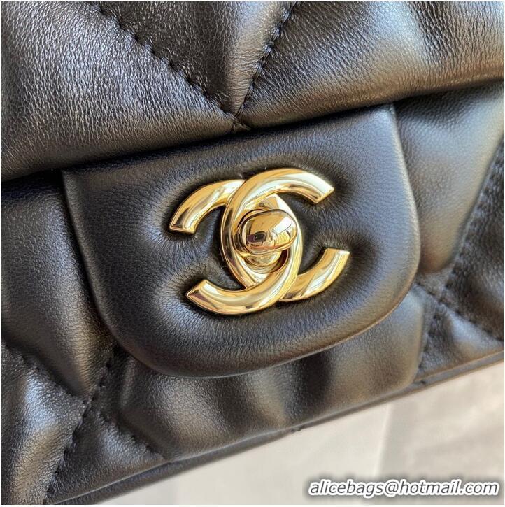 Low Price Chanel small flap Lingge bubble bag Calfskin & Gold-Tone Metal AS2232 black