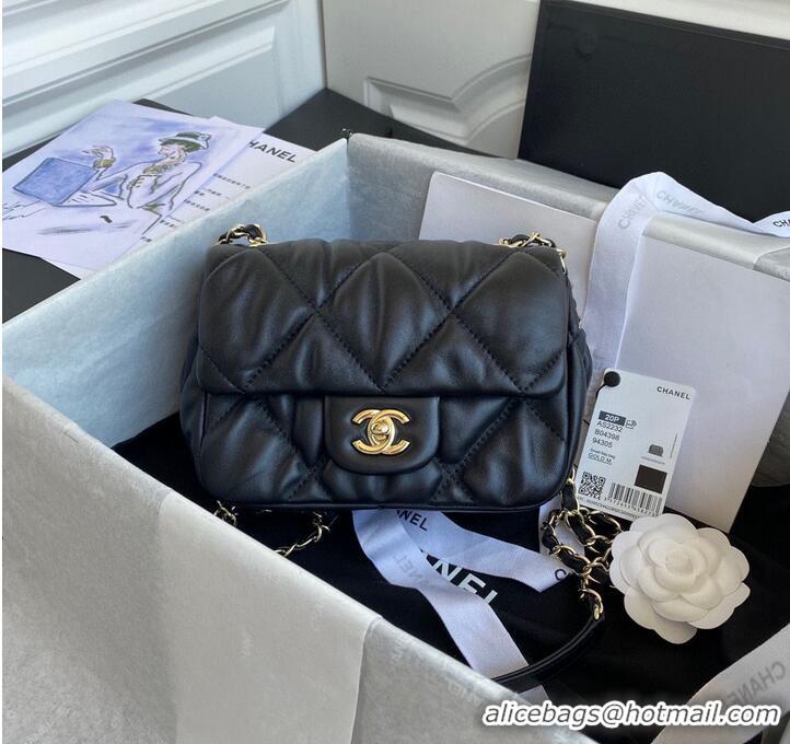 Low Price Chanel small flap Lingge bubble bag Calfskin & Gold-Tone Metal AS2232 black