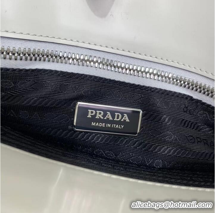 Top Grade Prada Re-Edition 1995 brushed-leather medium handbag 1BA350 white