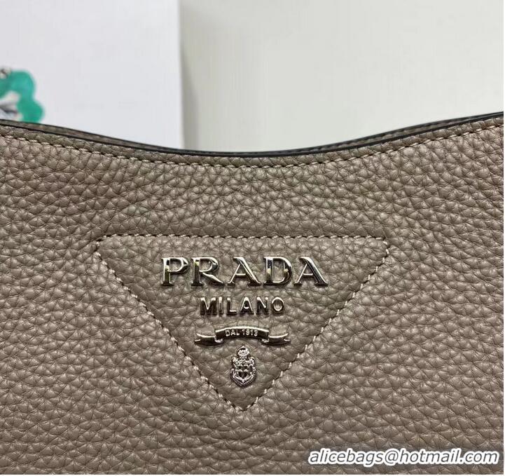 Most Popular Prada Leather mini shoulder bag 1BH191 gray