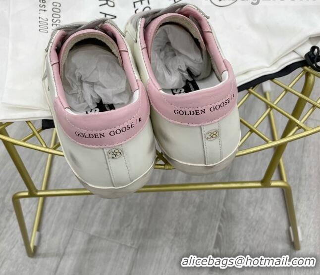 Unique Style Golden Goose GGDB Leather Super-Star Sneakers White/Pink 052108