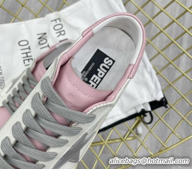 Unique Style Golden Goose GGDB Leather Super-Star Sneakers White/Pink 052108