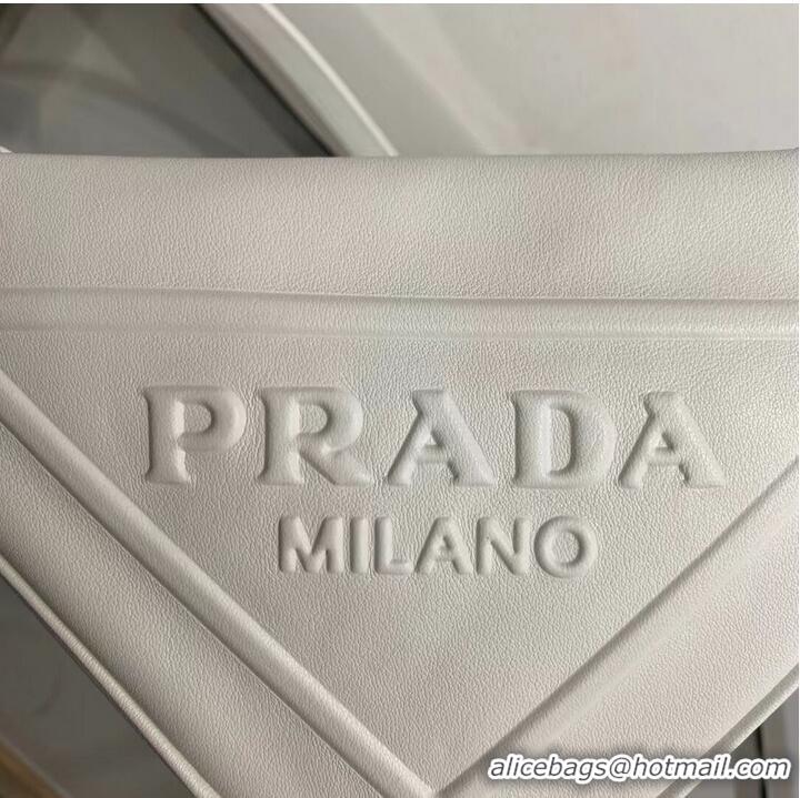 Promotional Prada Padded nappa leather handbag 1BE003 white