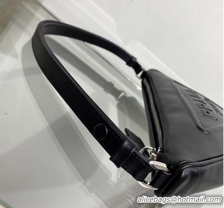 Top Quality Prada Padded nappa leather handbag 1BE003 black