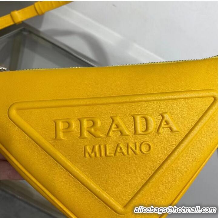 Promotional Prada Padded nappa leather handbag 1BE003 yellow