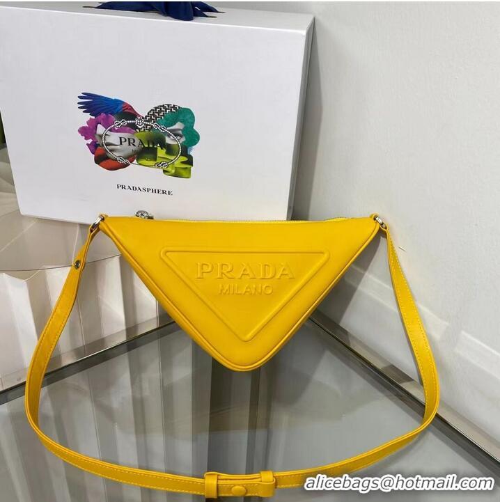 Promotional Prada Padded nappa leather handbag 1BE003 yellow