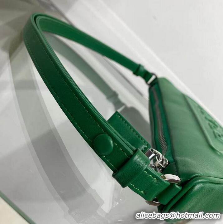 Fashion Discount Prada Padded nappa leather handbag 1BE003 green