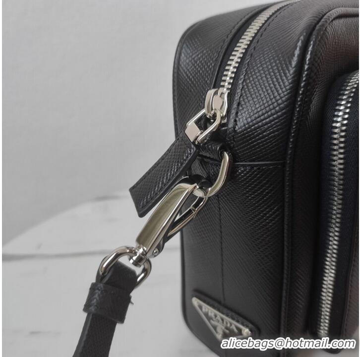 Famous Brand Prada Re-Edition 2005 Saffiano leather bag 2HD052 black