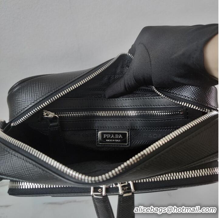 Famous Brand Prada Re-Edition 2005 Saffiano leather bag 2HD052 black