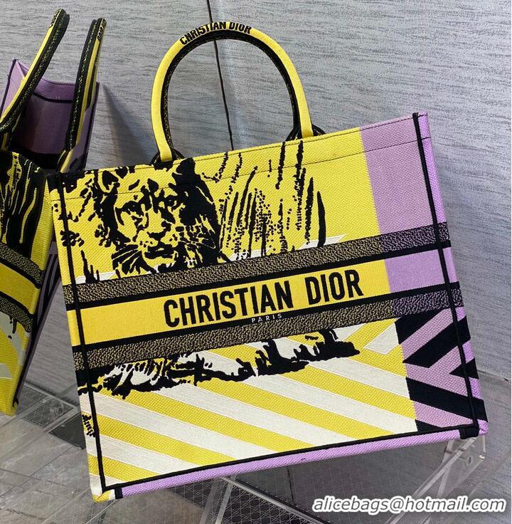 Top Quality DIOR BOOK TOTE BAG TOILE DE JOUY M1286-27 yellow