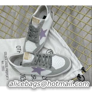 Sumptuous Golden Goose GGDB Leather Ball Star Sneakers White/Grey/Purple 052111