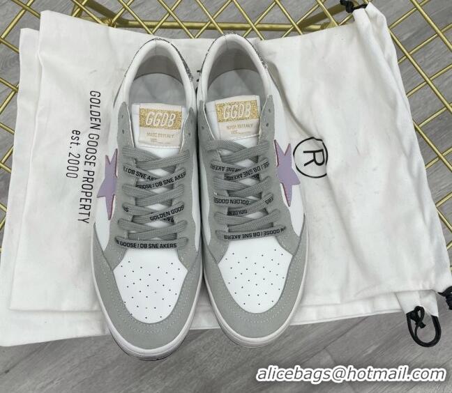 Sumptuous Golden Goose GGDB Leather Ball Star Sneakers White/Grey/Purple 052111